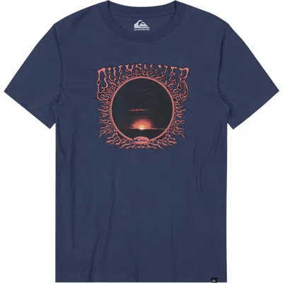 Quiksilver Kids' Paradise Cotton Graphic T-shirt In Vintage Indigo
