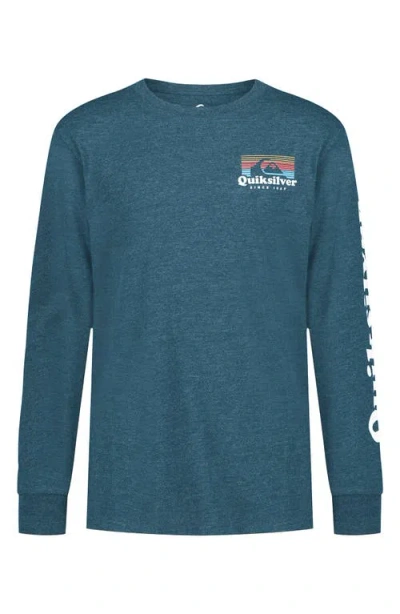 Quiksilver Kids' Phase Long Sleeve Graphic T-shirt In Blue