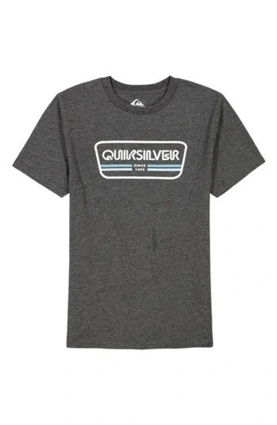Quiksilver Kids' Range Life Graphic T-shirt In Dark Grey Heather