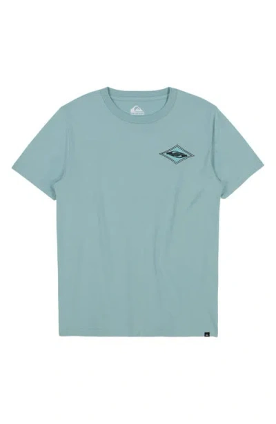 Quiksilver Kids' Reflect Cotton Graphic T-shirt In Green