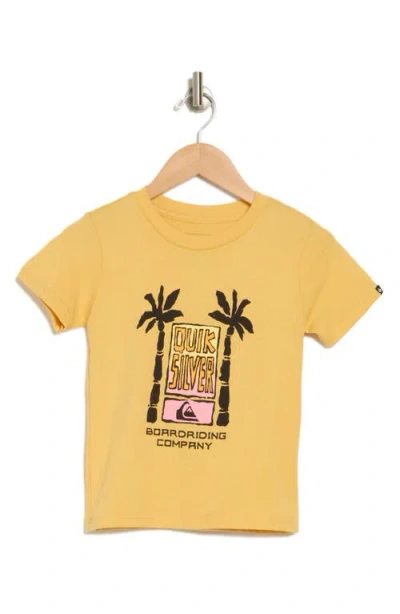 Quiksilver Kids' Royal Palms Graphic T-shirt In Ochre
