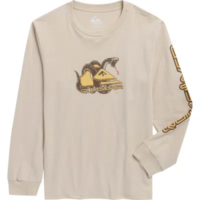 Quiksilver Kids' Serpentine Graphic Long Sleeve T-shirt In Neutral