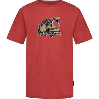 Quiksilver Kids' Serpentine Graphic T-shirt In Red