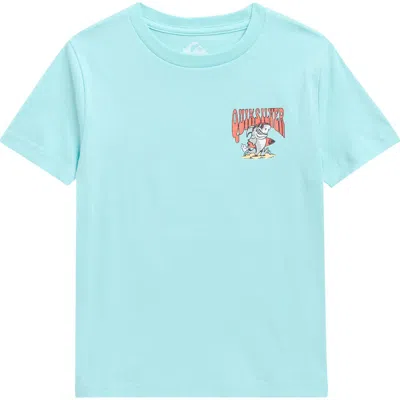 Quiksilver Kids' Shark Run Graphic T-shirt In Green