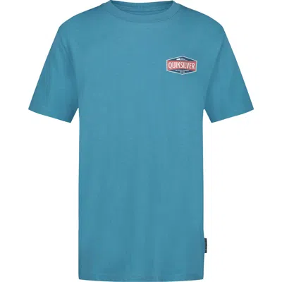 Quiksilver Kids' Six Points Cotton Graphic T-shirt In Blue