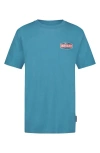 Quiksilver Kids' Six Points Cotton Graphic T-shirt In Blue