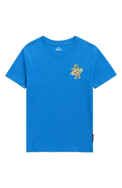 Quiksilver Kids' Sticker Graphic Cotton Blend T-shirt In Blue