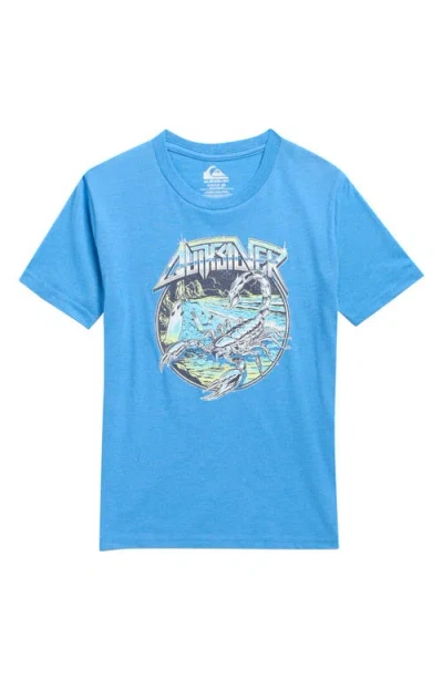 Quiksilver Kids' Sting Cotton Blend Graphic T-shirt In Blue