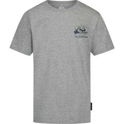 Quiksilver Kids' Stonewake Heathered Graphic T-shirt In Gray