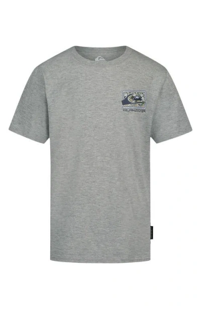 Quiksilver Kids' Stonewake Heathered Graphic T-shirt In Gray
