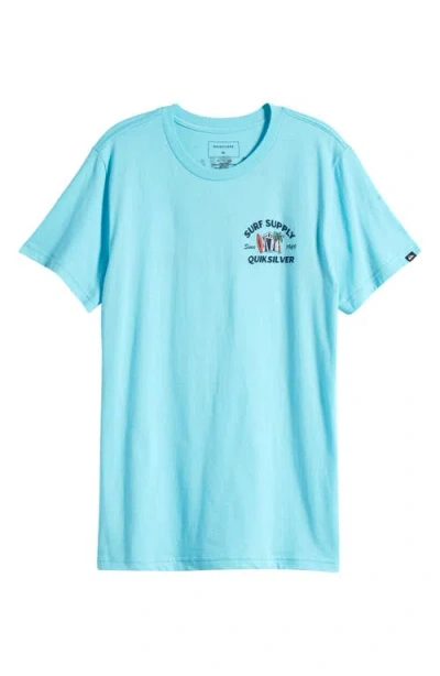 Quiksilver Kids' Surf Shacky Cotton Graphic T-shirt In Capri