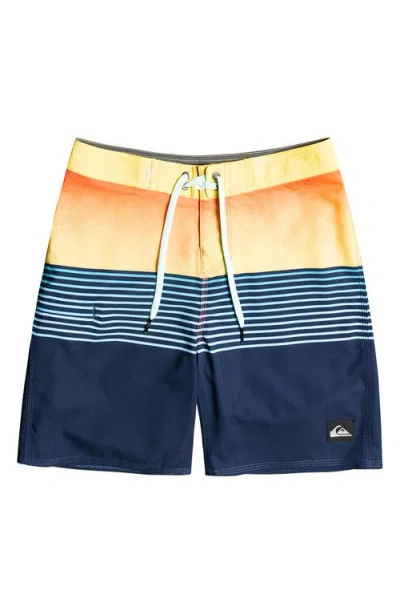 Quiksilver Kids' Surfsilk Ombré Board Shorts In Blue