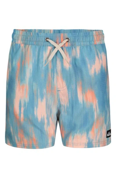 Quiksilver Kids' Surfsilk Mix Volley Swim Shorts In Aqua Sky