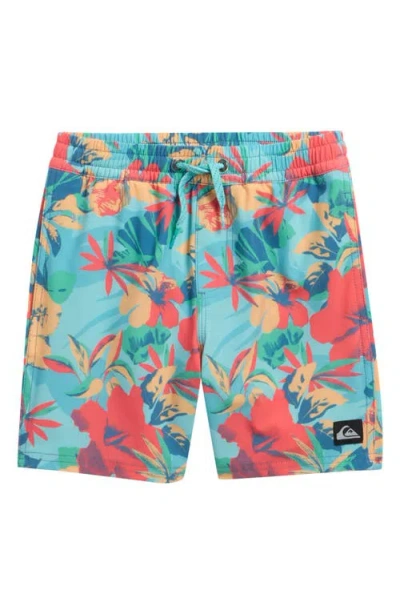 Quiksilver Kids' Surfsilk Volley Swim Trunks In Multi