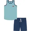 Quiksilver Kids' Tank & Shorts Set In Blue