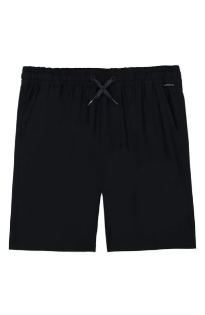Quiksilver Kids' Taxer Amphibian Water Repellent Hybrid Shorts In Black
