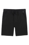 Quiksilver Kids' Taxer Drawstring Shorts In Black
