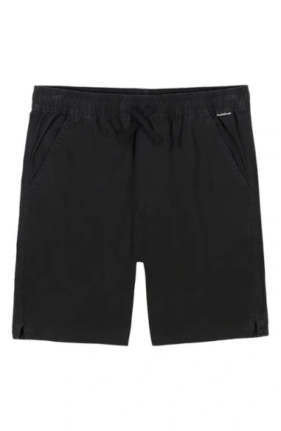 Quiksilver Kids' Taxer Drawstring Shorts In Black