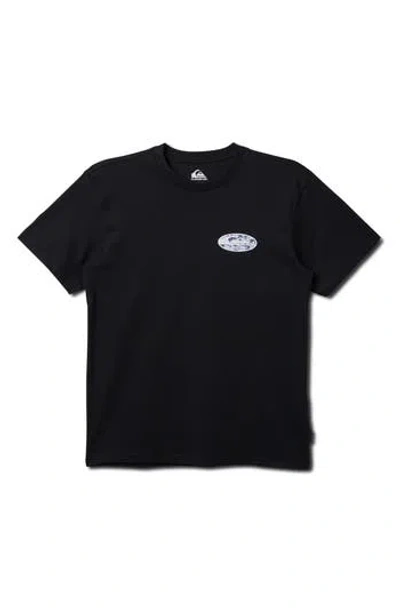 Quiksilver Logo Graphic T-shirt In Black