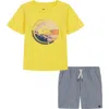Quiksilver Babies'  Logo T-shirt & Woven Shorts Set