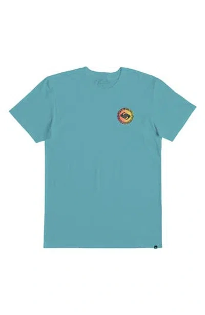 Quiksilver Long Fade Graphic T-shirt In Marine Blue