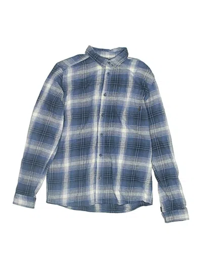 Pre-owned Quiksilver Kids' Long Sleeve Button Down Shirt In Blue