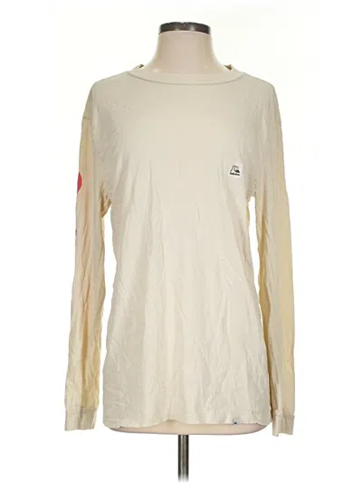 Pre-owned Quiksilver Long Sleeve T-shirt In Ivory