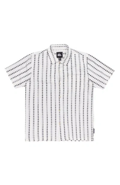 QUIKSILVER QUIKSILVER LUNAR PHASES SHORT SLEEVE BUTTON-UP SHIRT