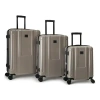 Quiksilver Malibu Suitcases Pc Hardside Expandable Luggage With Spinner Wheels, 3-piece Set In Sand