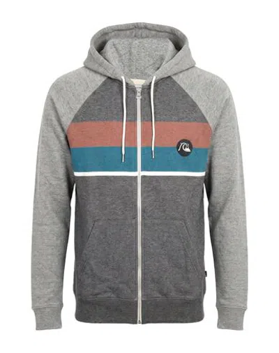 Quiksilver Man Sweatshirt Grey Size Xs Cotton, Polyester