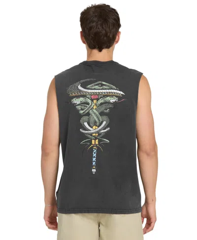 Quiksilver Men's Acid-wash Sleeveless Tank Top In Gray