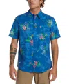 Quiksilver Men's Apero Classic Short Sleeve Button Down Shirt In Star Sapphire