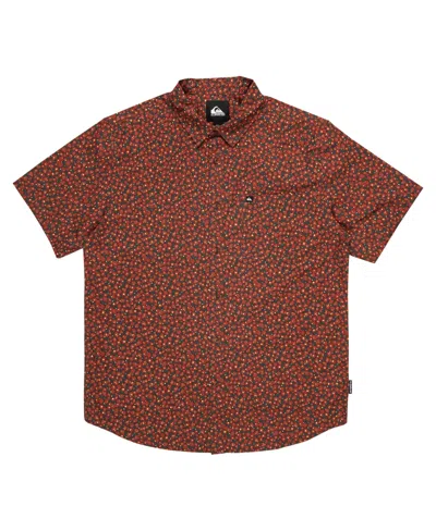 Quiksilver Men's Apero Classic Short Sleeve Shirt In Henna Prnt 4