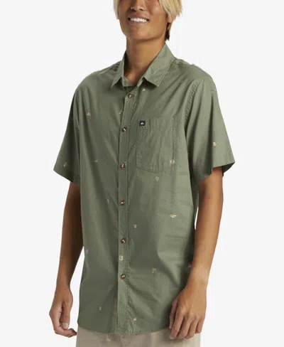 Quiksilver Men's Apero Classic Short Sleeve Shirt In Seaspray B