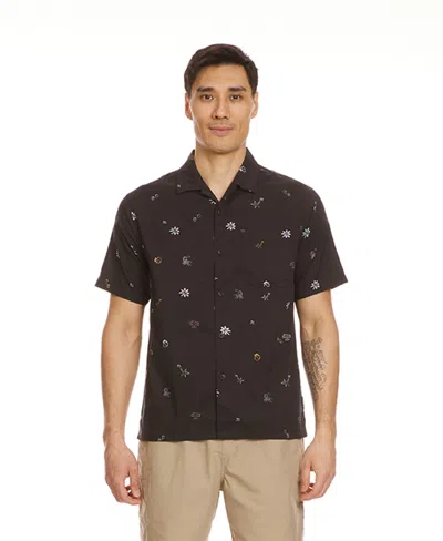 Quiksilver Men's Beach Club Casual Woven Shirt In Black