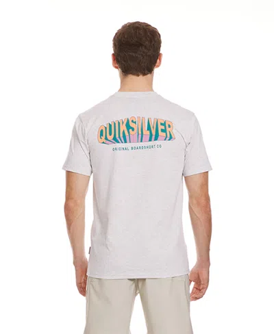 Quiksilver Men's Blocked Short Sleeve T-shirt In Silver White Heather