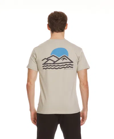 Quiksilver Men's Blue Lines Short Sleeve T-shirt In Pale Aloe