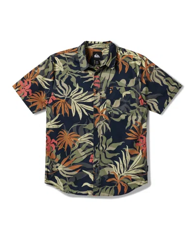 Quiksilver Men's Blueweed Classic Short Sleeve Shirt In Black