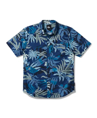 Quiksilver Men's Blueweed Classic Short Sleeve Shirt In Navy