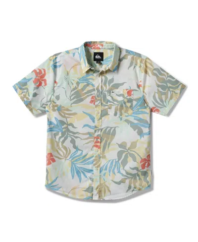 Quiksilver Men's Blueweed Classic Short Sleeve Shirt In Off White