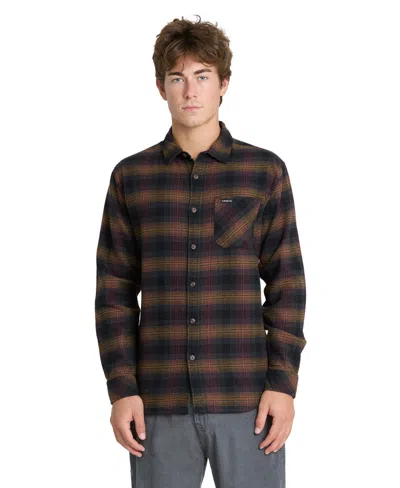Quiksilver Men's Breakwater Check Flannel Shirt In Brown