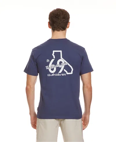 Quiksilver Men's California Road Signs Short Sleeve T-shirt In Navy
