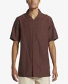 Quiksilver Men's Casa Classics Short Sleeve Shirt In Brown Ston