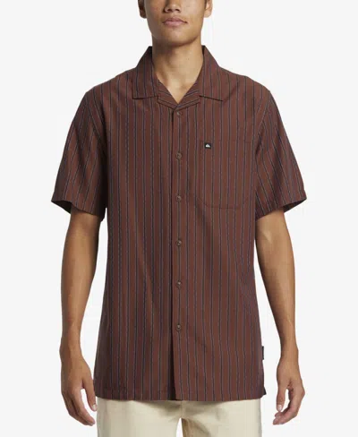 Quiksilver Men's Casa Classics Short Sleeve Shirt In Brown Ston