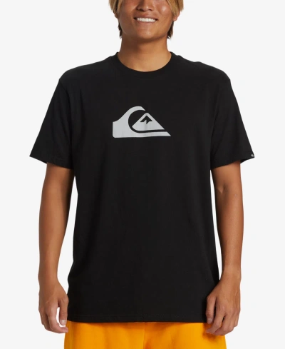 Quiksilver Men's Comp Logo Mt0 Short Sleeve T-shirt In Black