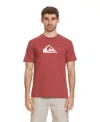Quiksilver Men's Comp Logo Short Sleeve T-shirt In Brick Red