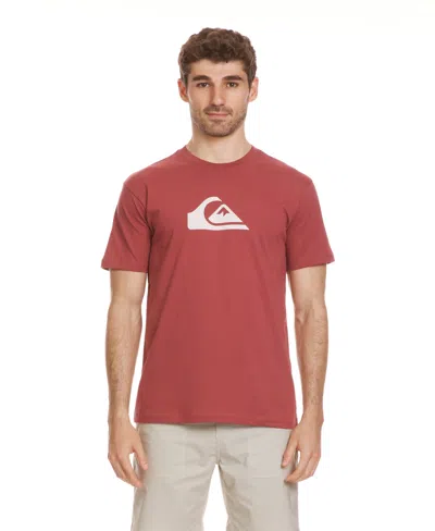 Quiksilver Men's Comp Logo Short Sleeve T-shirt In Brick Red