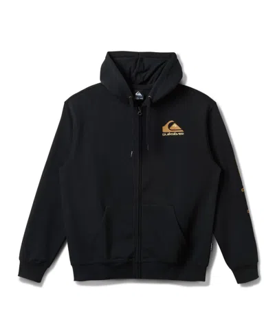 Quiksilver Men's Comp Logo Zip Fleece Sweatshirt In Black