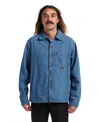 Quiksilver Denim Button-up Overshirt In Blue