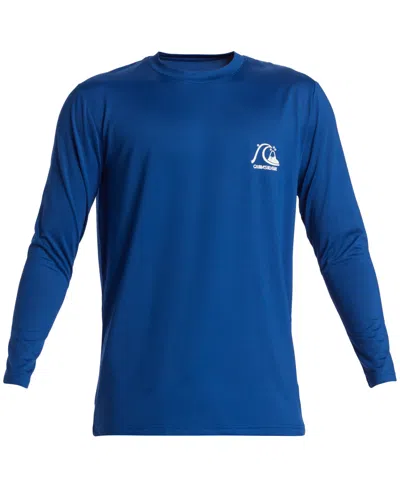 Quiksilver Men's Dna Bubble Logo Surf Long Sleeve T-shirt In Monaco Blue